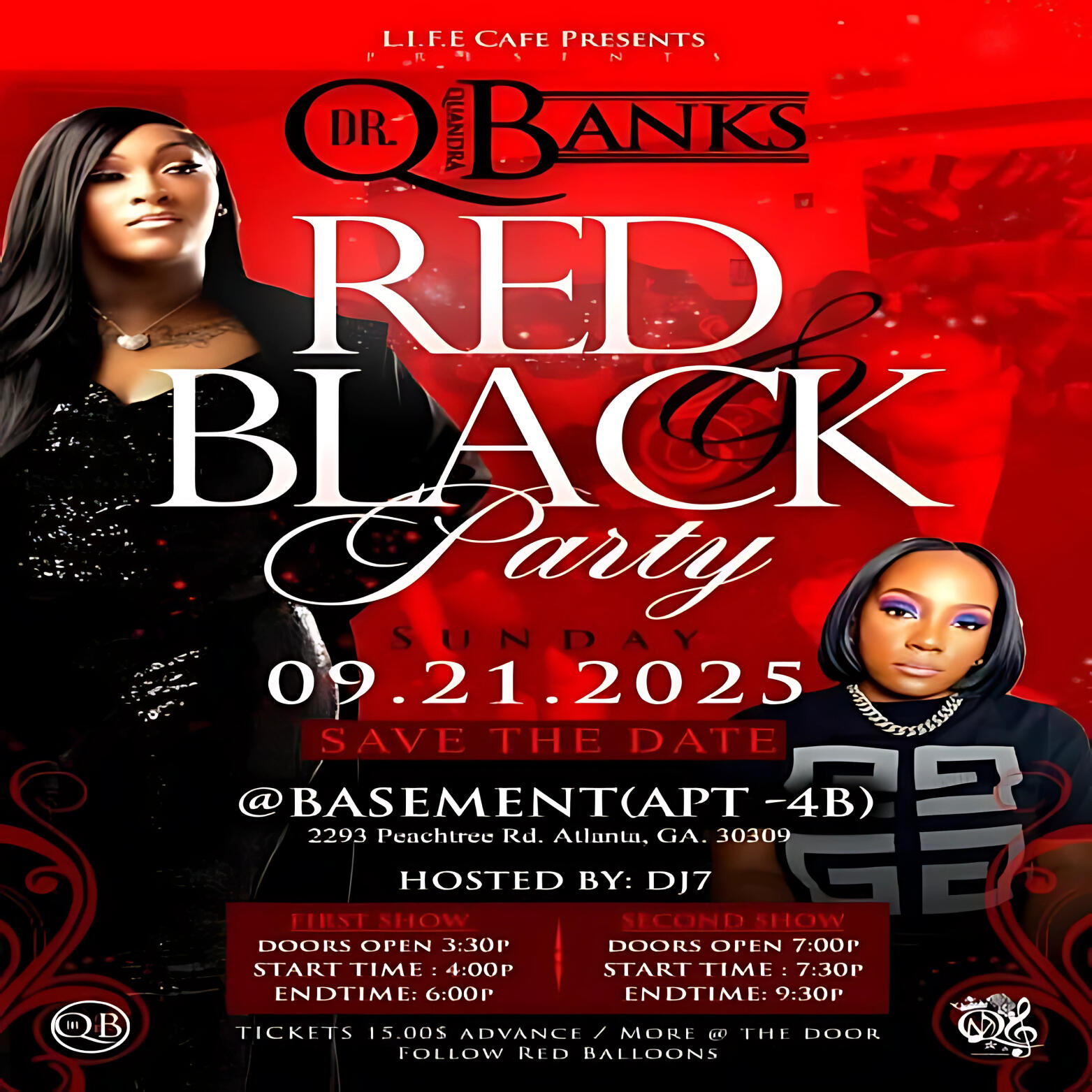 QB RED BLACK PARTY